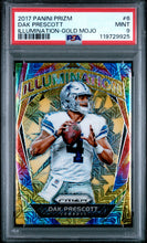 2017 Panini Prizm Football Card Dak Prescott Gold Mojo 3/10 Illumination PSA 9