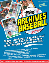 2017 Topps Archives Baseball Hobby Box