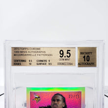 2013 Topps Chrome Football Card Cordarrelle Patterson 1959 Mini Rookie Autograph 07/15 BGS Graded 9.5/10