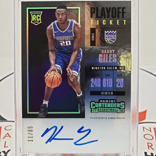 2017/18 Contenders Basketball Card Harry Giles Playoff Ticket RC Auto 11/65