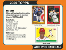 2020 Topps Archives Baseball Hobby Box with FREE SUPPLIES!
