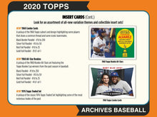 2020 Topps Archives Baseball Hobby Box with FREE SUPPLIES!