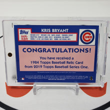 2019 Topps Series 1 Baseball Card Kris Bryant 1984 Relic Jersey Game Used