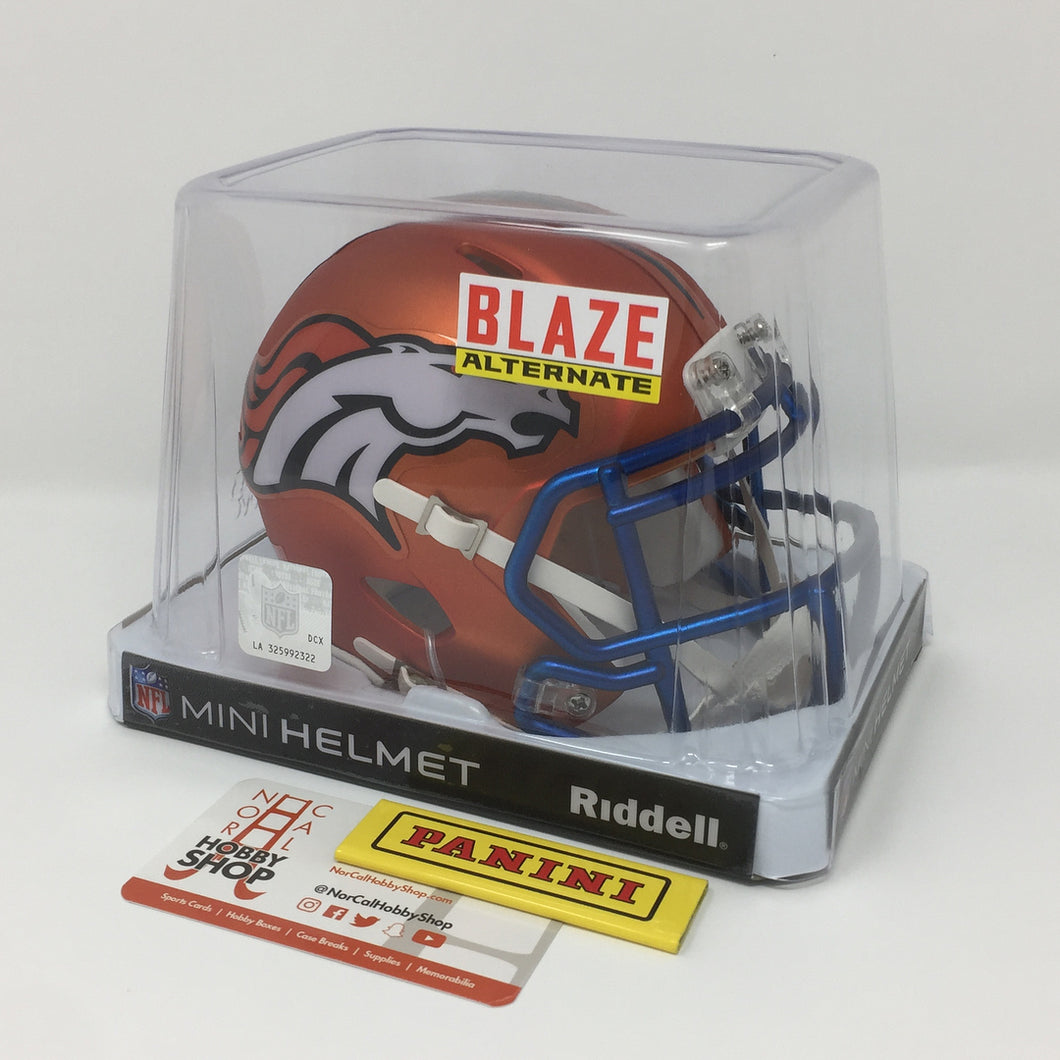 Denver Broncos Limited Edition Riddell Blaze Revolution Speed Mini Football Helmet